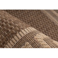 Tapis 150x80cm, design F205A coloris café - Confort et élégance pour votre intérieur