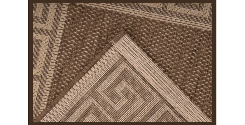 Tapis 150x80cm, design F205A coloris café - Confort et élégance pour votre intérieur