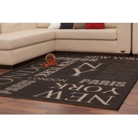 Tapis 110x60cm, design F115A coloris graphite - Confort et élégance pour votre intérieur