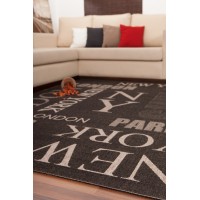 Tapis 110x60cm, design F115A coloris graphite - Confort et élégance pour votre intérieur