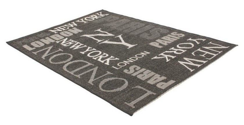 Tapis 150x80cm, design F115A coloris graphite - Confort et élégance pour votre intérieur