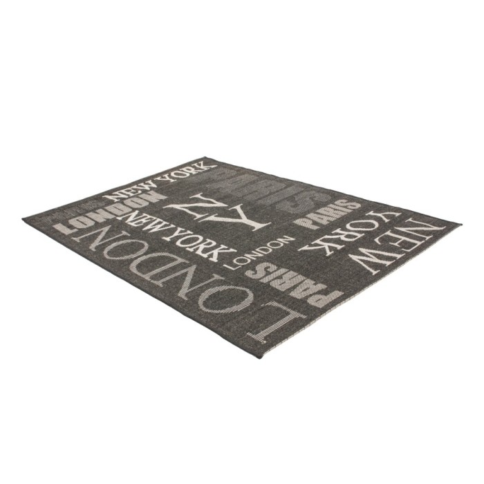 Tapis 170x120cm, design F115A coloris graphite - Confort et élégance pour votre intérieur