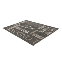 Tapis 290x200cm, design F115A coloris graphite - Confort et élégance pour votre intérieur