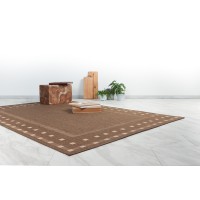 Tapis 230x160cm, design F025A coloris café - Confort et élégance pour votre intérieur