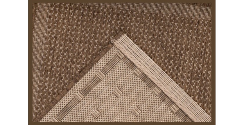 Tapis 230x160cm, design F025A coloris café - Confort et élégance pour votre intérieur