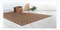 Tapis 290x200cm, design F025A coloris café - Confort et élégance pour votre intérieur