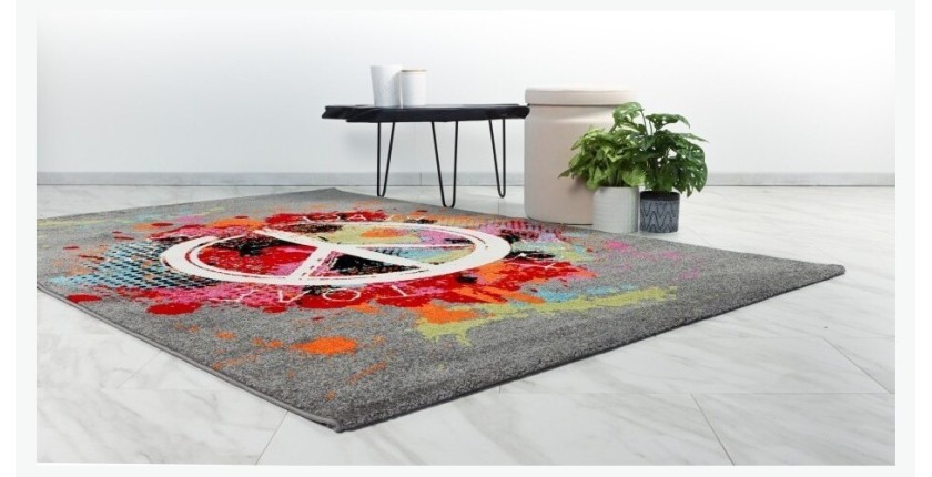 Tapis 150x80cm, design F204E coloris multicolore - Confort et élégance pour votre intérieur