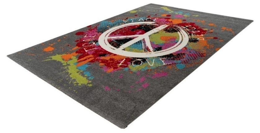 Tapis 170x120cm, design F204E coloris multicolore - Confort et élégance pour votre intérieur