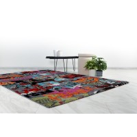 Tapis 150x80cm, design F404E coloris multicolore - Confort et élégance pour votre intérieur