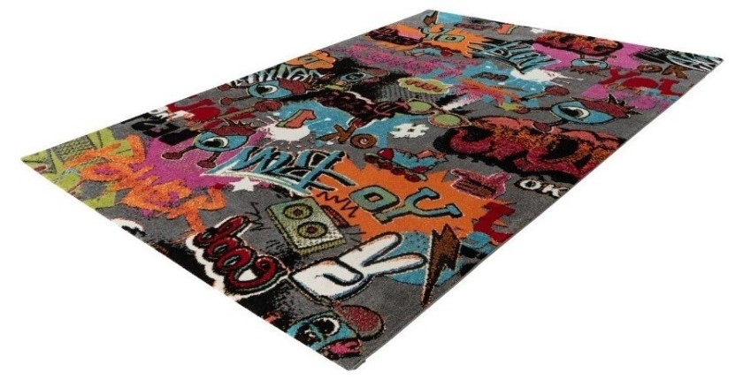 Tapis 150x80cm, design F404E coloris multicolore - Confort et élégance pour votre intérieur