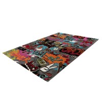 Tapis enfant et ado 290x200cm, design F404E coloris multicolore - Confort et élégance pour votre intérieur