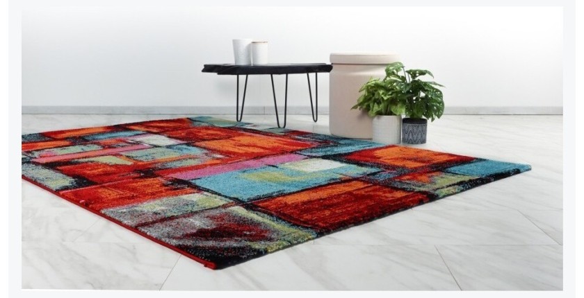 Tapis enfant et ado 150x80cm, design F504E coloris multicolore - Confort et élégance pour votre intérieur