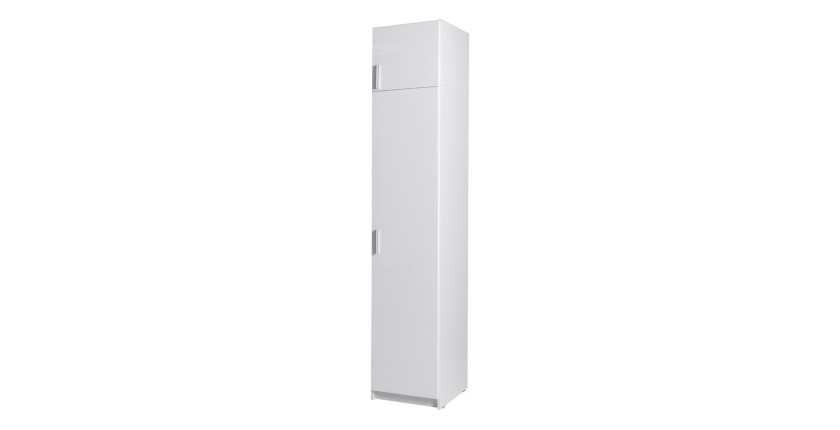 Armoire une porte collection FLEX, coloris blanc brillant