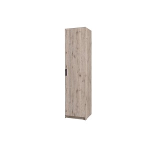 Armoire une porte collection FLEX, coloris chêne wellington et gris graphite