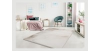 Tapis 150x80cm, design H008N coloris beige - Confort et élégance pour votre intérieur