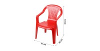 Chaise pour enfant en PVC rouge 36x52x41cm