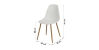 Chaise ajourée SEVENTY PU Blanc - H83 x L54 x P48 cm