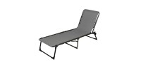 Chaise longue / bain de soleil coloris gris 190x85x55cm