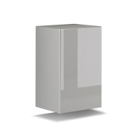 Meuble de salon blanc collection CEPTO, 1 porte, 1 étagère. Idéal pour un petit rangement dans le salon