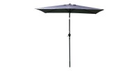 Parasol inclinable gris anthracite, dimension 135x210cm