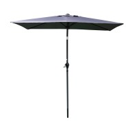 Parasol inclinable gris anthracite, dimension 135x210cm