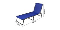 Chaise longue / bain de soleil coloris bleu 190x85x55cm