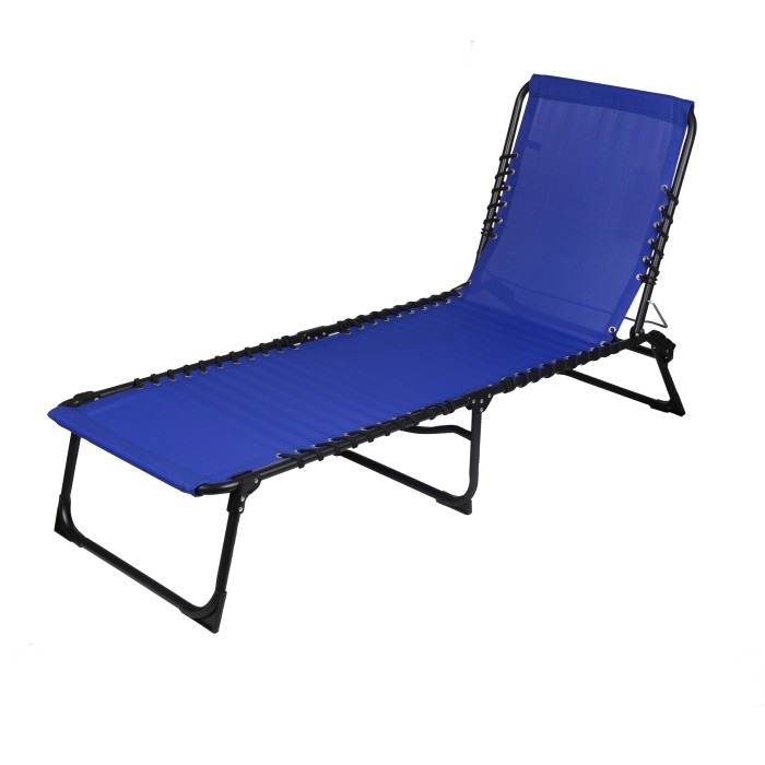 Chaise longue / bain de soleil coloris bleu 190x85x55cm