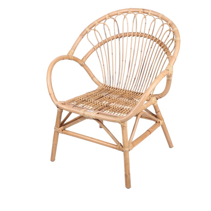 Fauteuil d'extérieur en rotin 69x87x67cm, parfait pour se relaxer au naturel