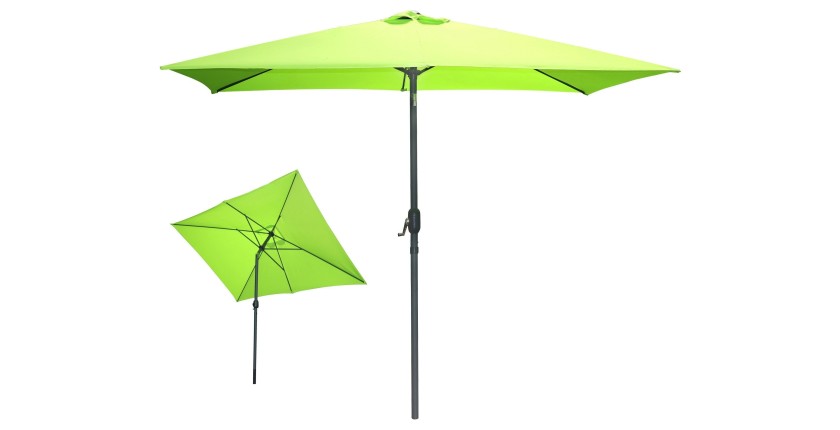 Parasol inclinable vert pomme 135x210cm