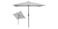 Parasol inclinable gris clair 200x300cm