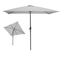 Parasol inclinable gris clair 200x300cm