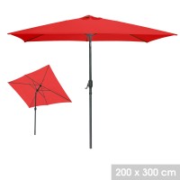 Parasol inclinable rouge 200x300cm