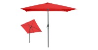 Parasol inclinable rouge 200x300cm