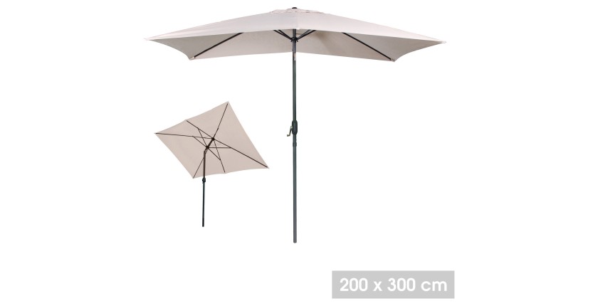 Parasol inclinable beige 200x300cm