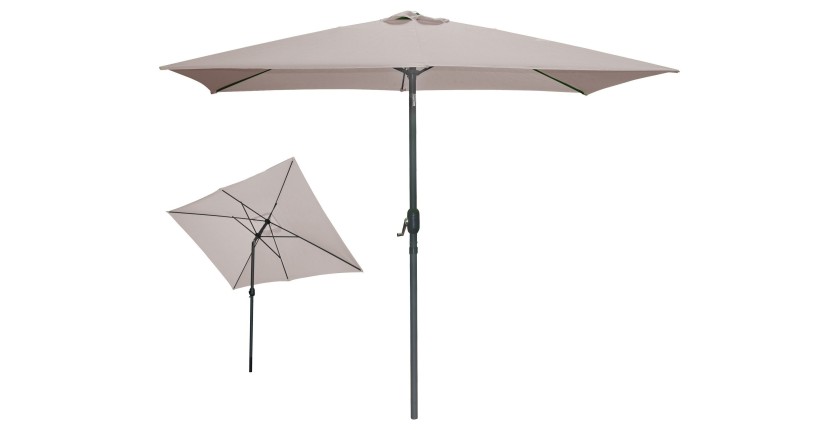 Parasol inclinable taupe 200x300cm