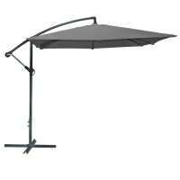 Parasol déporté carré gris anthracite 250x250cm