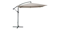 Parasol déporté carré taupe 250x250cm