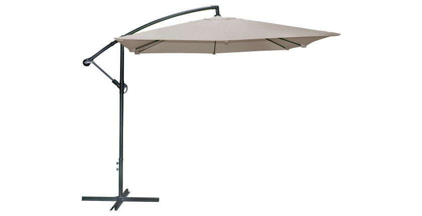 Parasol déporté carré taupe 250x250cm