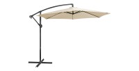 Parasol déporté rond beige diamètre 300cm