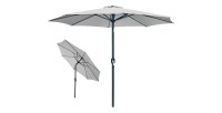 Parasol inclinable rond gris anthracite diamètre 300cm