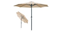 Parasol inclinable rond beige diamètre 300cm