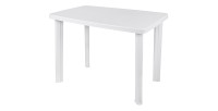 Table d'extérieur blanche en PVC dimension 100x70cm