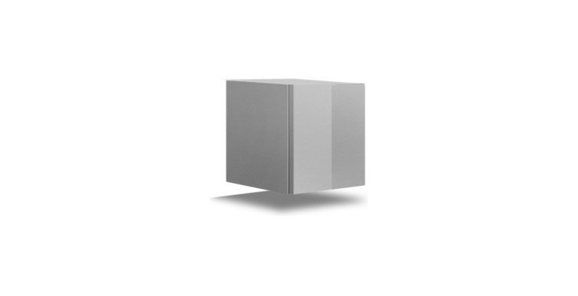 Ensemble de meubles de salon noir et blanc suspendus collection CEPTO XIV. 256cm, 10 meubles, leds. Cube de couleur blanc
