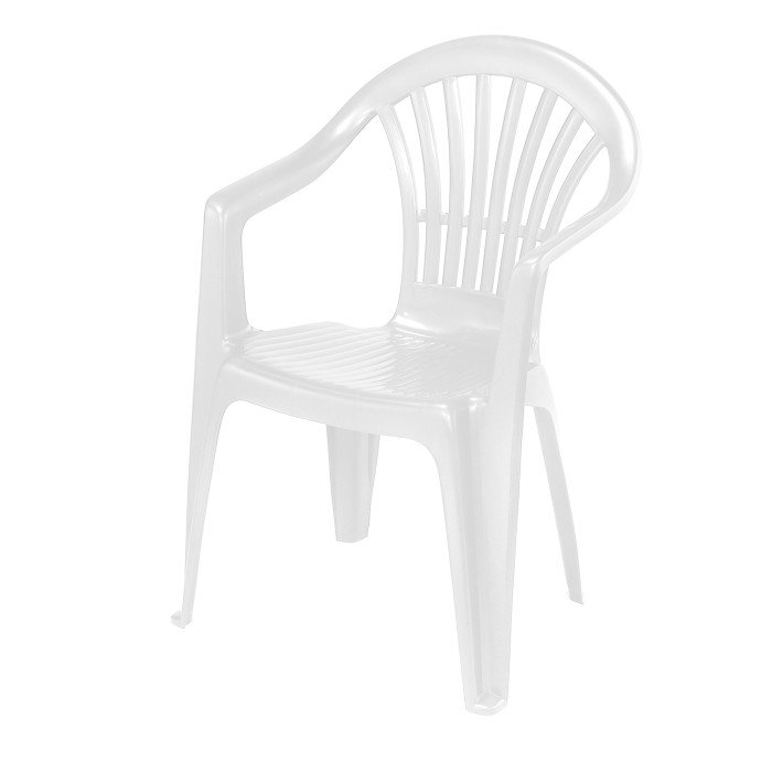 Chaise de jardin blanche 54x52xH79cm