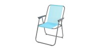 Fauteuil de jardin pliable en tissu bleu turquoise 53x55x75cm