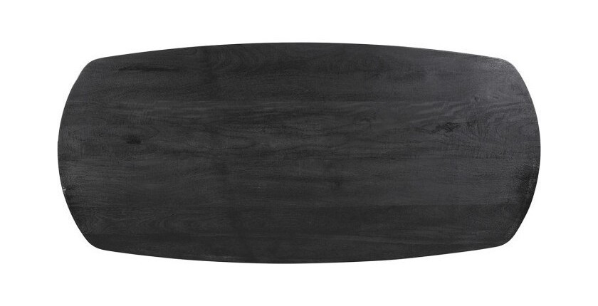 Table à manger FRANCHIA en bois massif exotique mangolia noir - L220cm