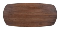 Table à manger FRANCHIA en bois massif exotique mangolia brun - L220cm