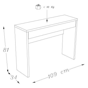 Meuble d'entrée, console ARENA coloris blanc. Meuble design pour votre entrée