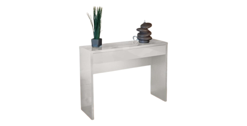 Meuble d'entrée, console ARENA coloris blanc. Meuble design pour votre entrée