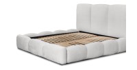 Lit coffre 180x200 coloris blanc armature rembourrée - Collection DREAM